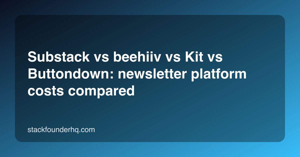 Substack vs beehiiv vs Kit vs Buttondown: newsletter platform costs compared