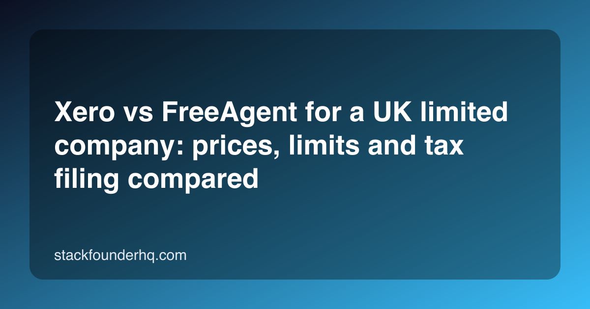 Xero vs FreeAgent for a UK limited company: prices, limits and tax filing compared